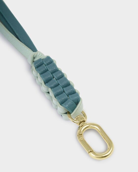 Katie Loxton Braided Keyring Bag Charm Deep Teal & Jelly Mint