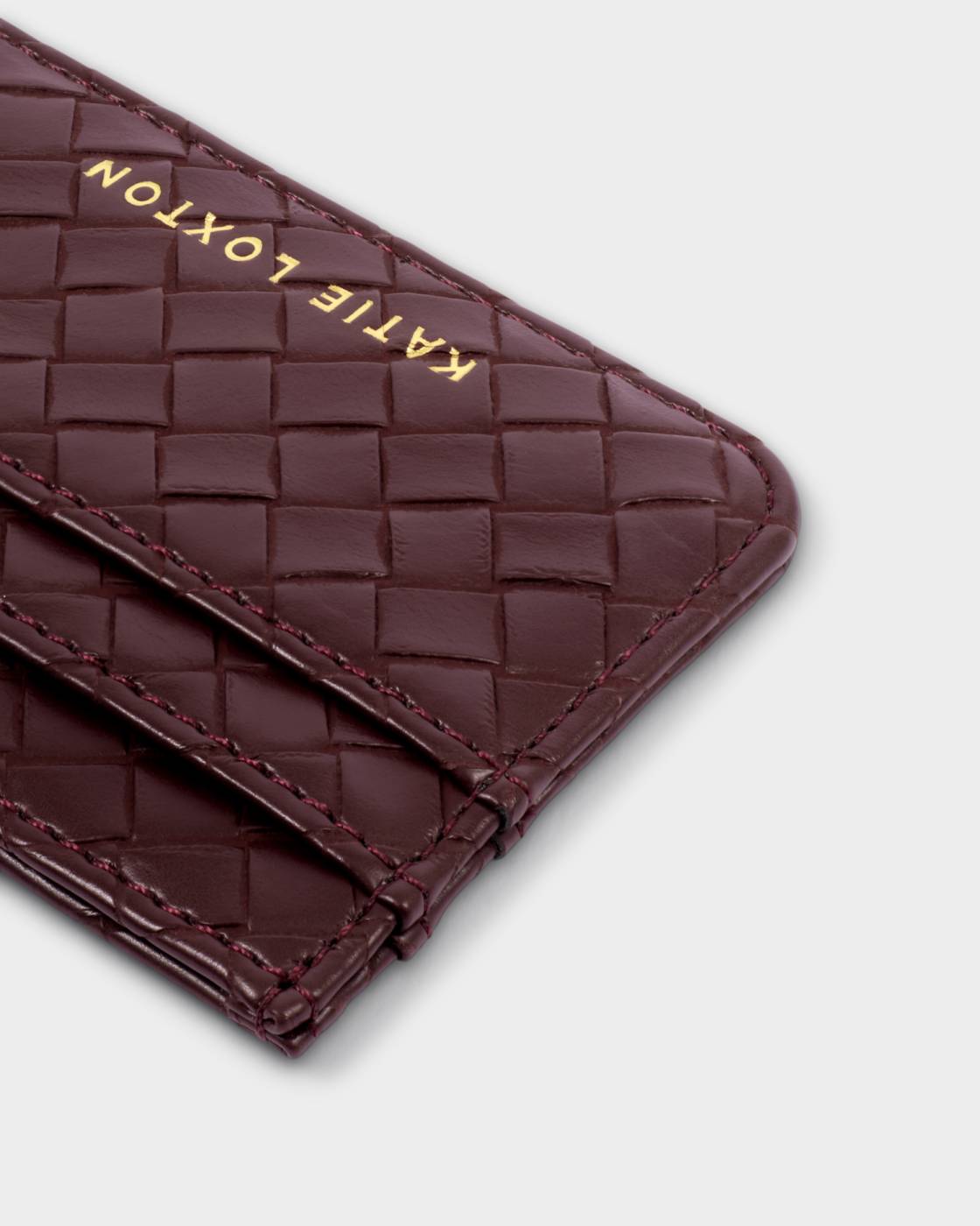 Katie Loxton Gift Boxed Keyring And Cardholder Set Cherry Woven