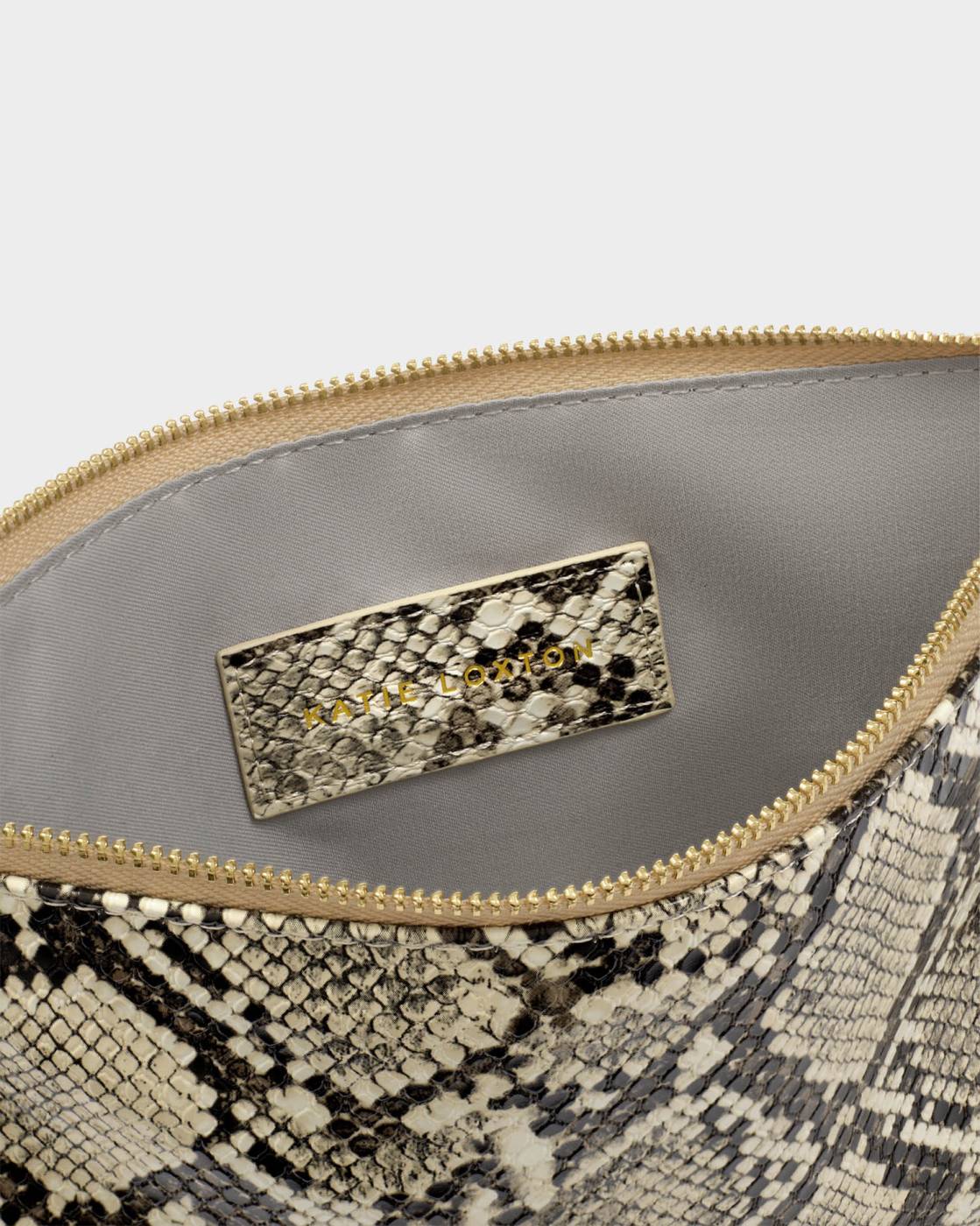 Katie Loxton Tassel Charm Pouch Faux Snake