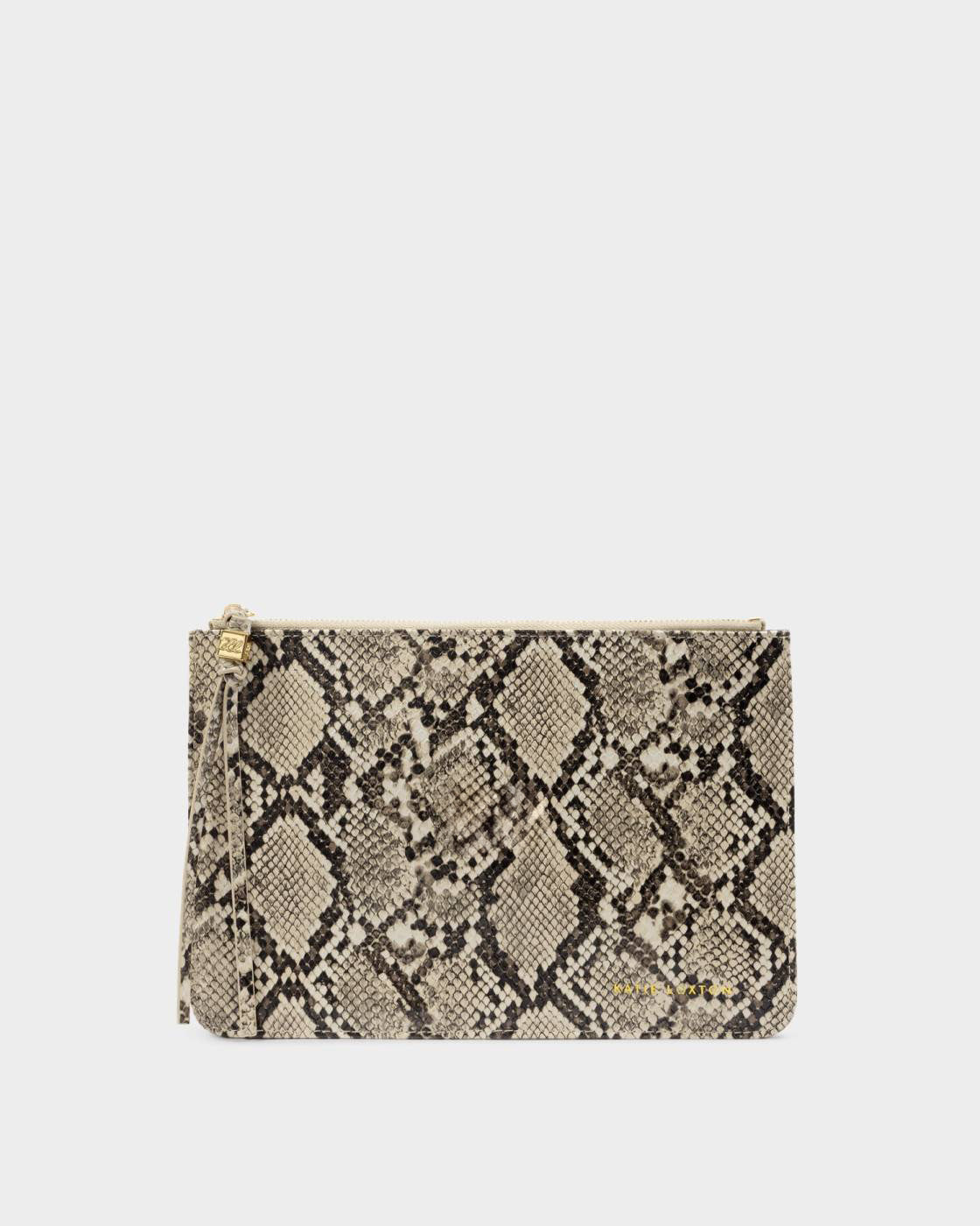 Katie Loxton Tassel Charm Pouch Faux Snake