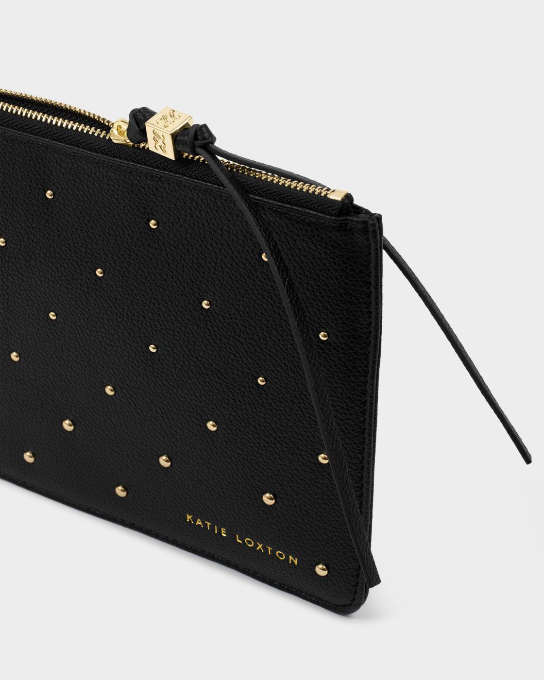 Katie Loxton Tassel Charm Pouch Black Studded