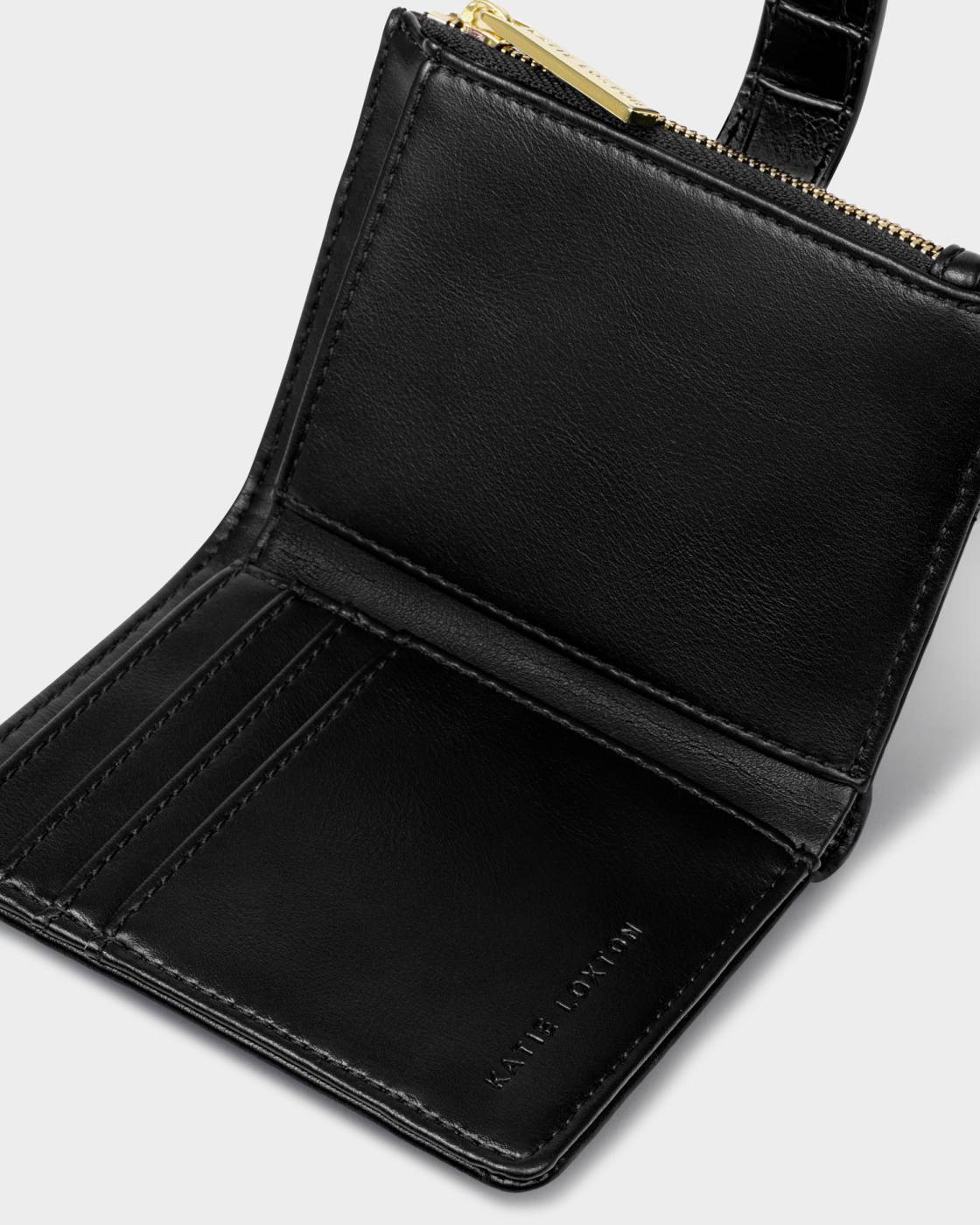 Katie Loxton Orin Twist Lock Purse Black Croc