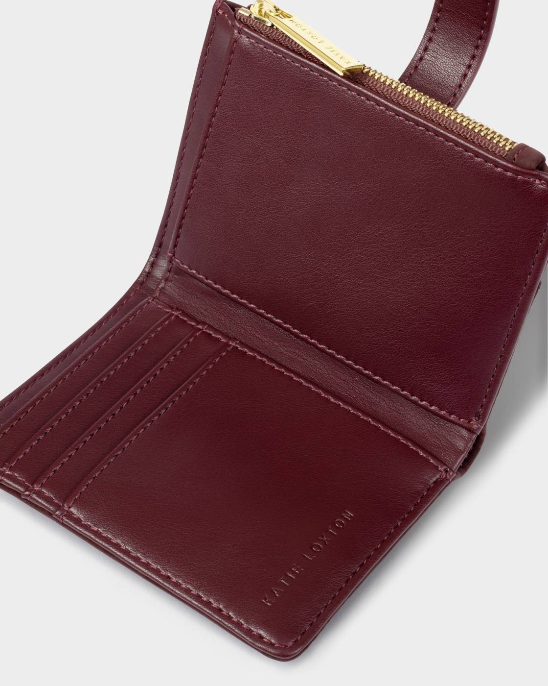 Katie Loxton Orin Twist Lock Purse Cherry Suedette