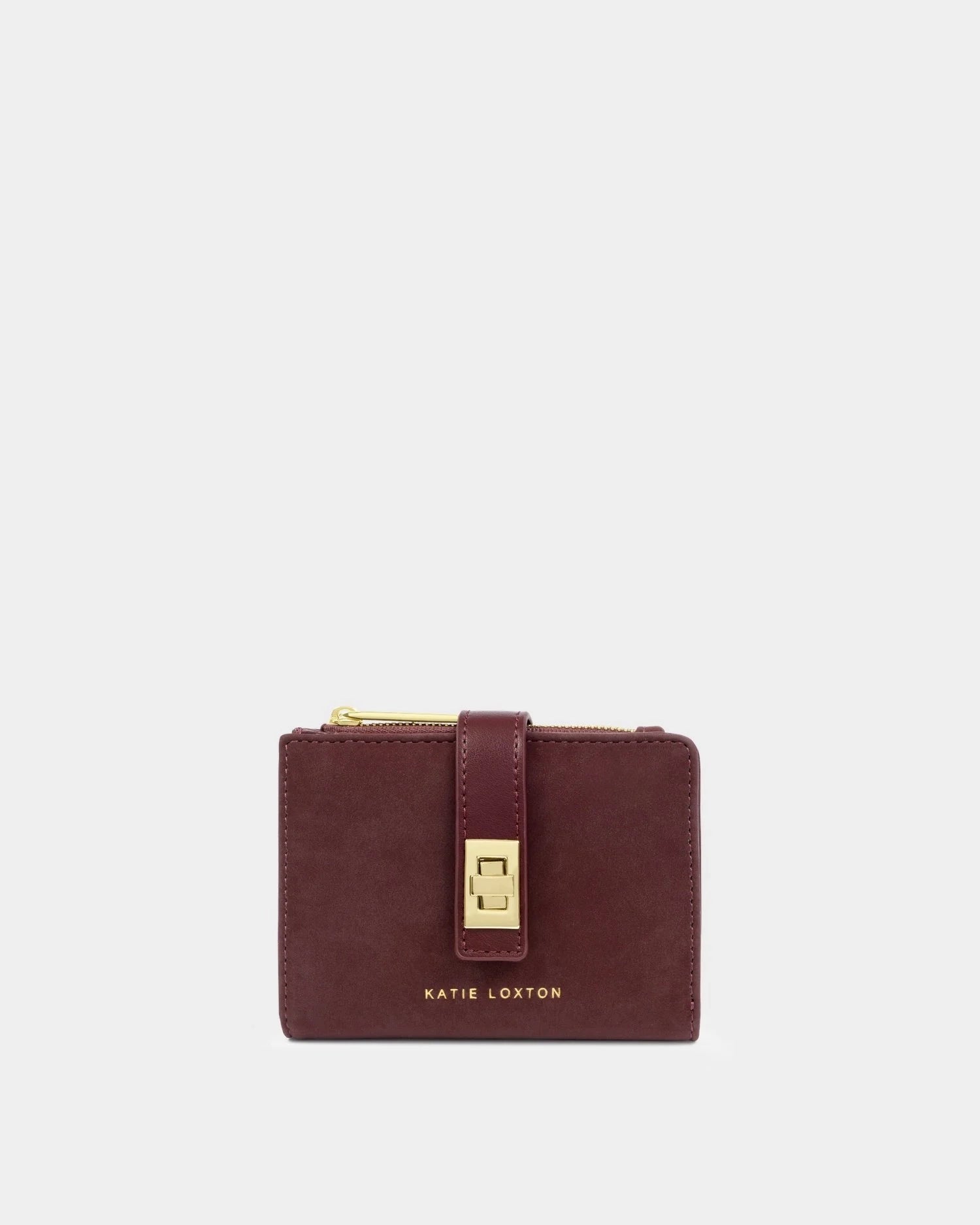 Katie Loxton Orin Twist Lock Purse Cherry Suedette