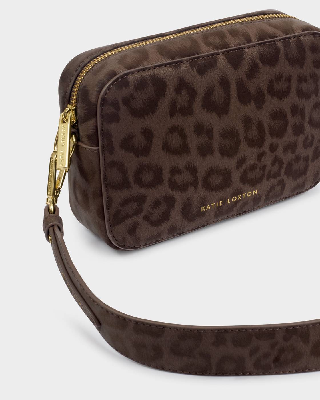 Katie Loxton Avery Small Crossbody Bag Chocolate Leopard