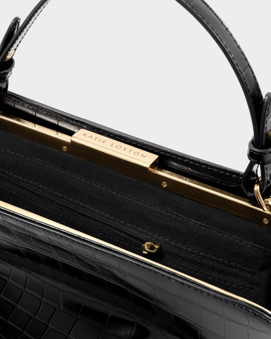 Katie Loxton Estelle Multiway Bag Black Faux Croc