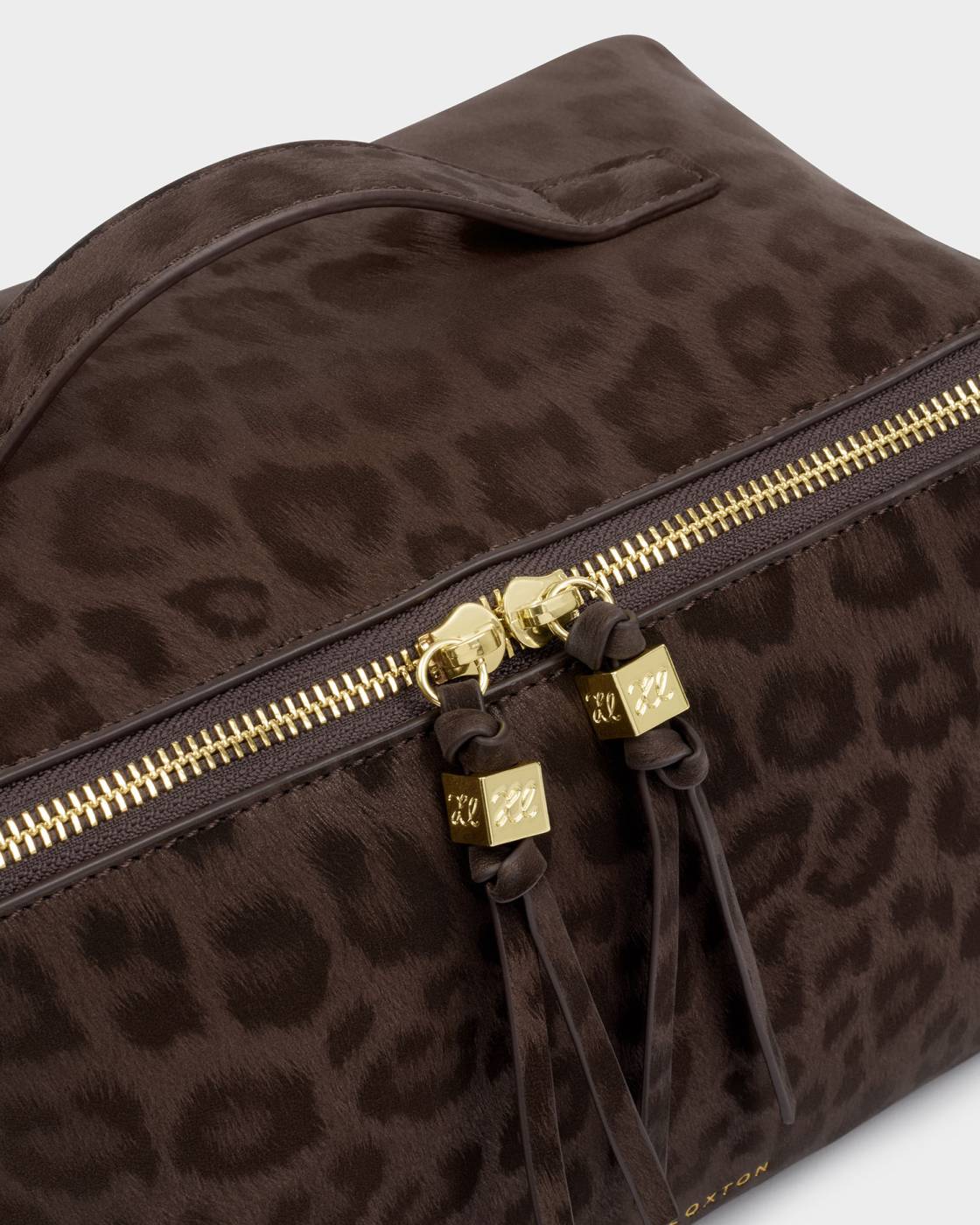 Katie Loxton Soho Large Make Up & Wash Bag Chocolate Leopard