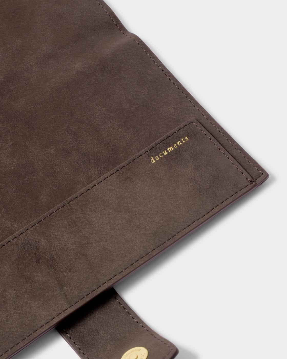 Katie Loxton Charlbury Travel Wallet Chocolate Suedette