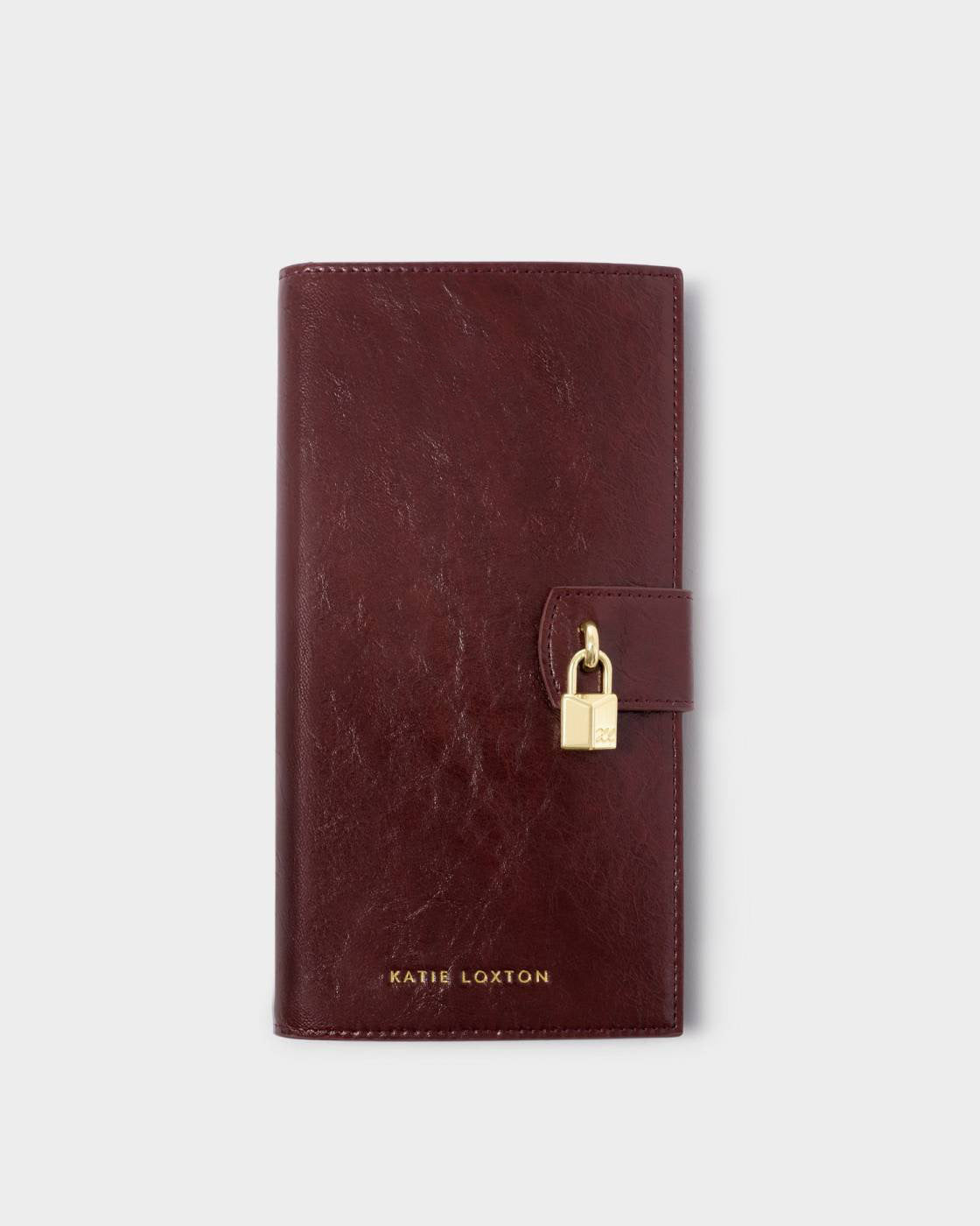 Katie Loxton Charlbury Travel Wallet Cherry Patent Crackle