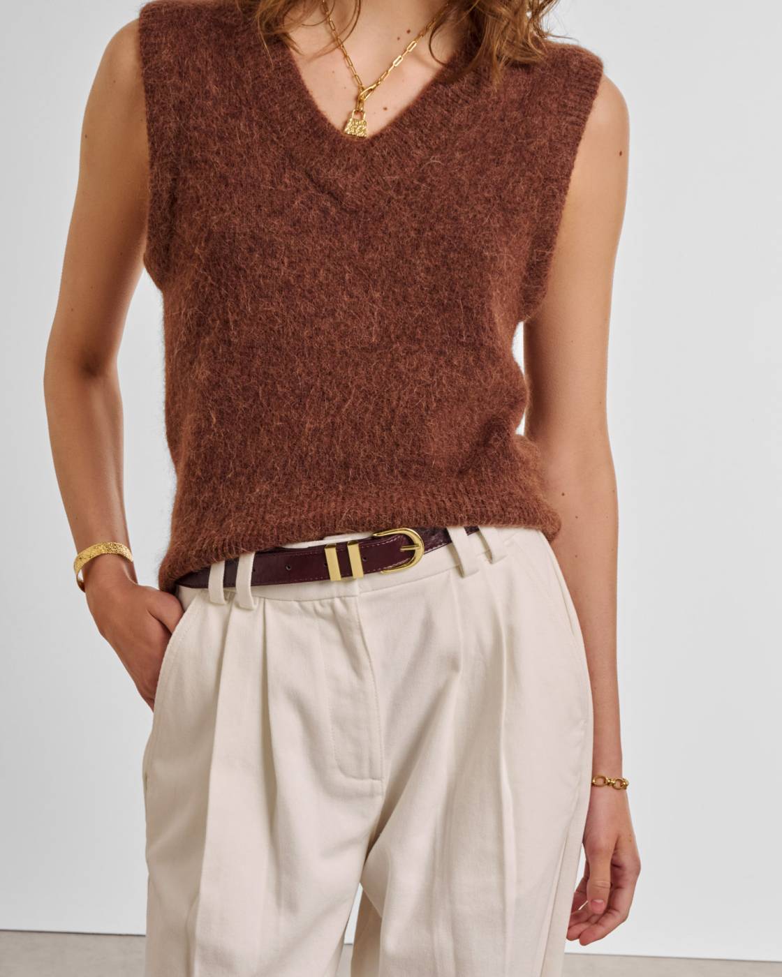 Katie Loxton Crackle Buckle Belt Cherry Patent Crackle