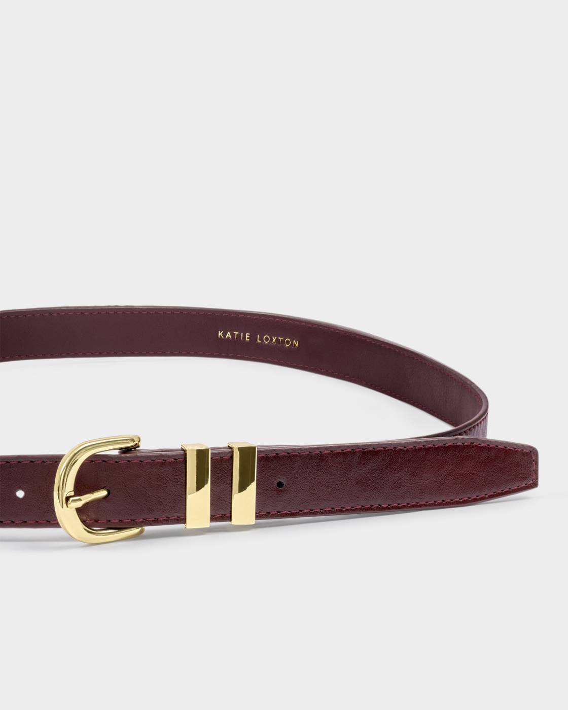 Katie Loxton Crackle Buckle Belt Cherry Patent Crackle
