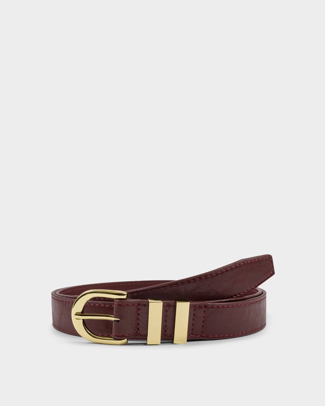 Katie Loxton Crackle Buckle Belt Cherry Patent Crackle