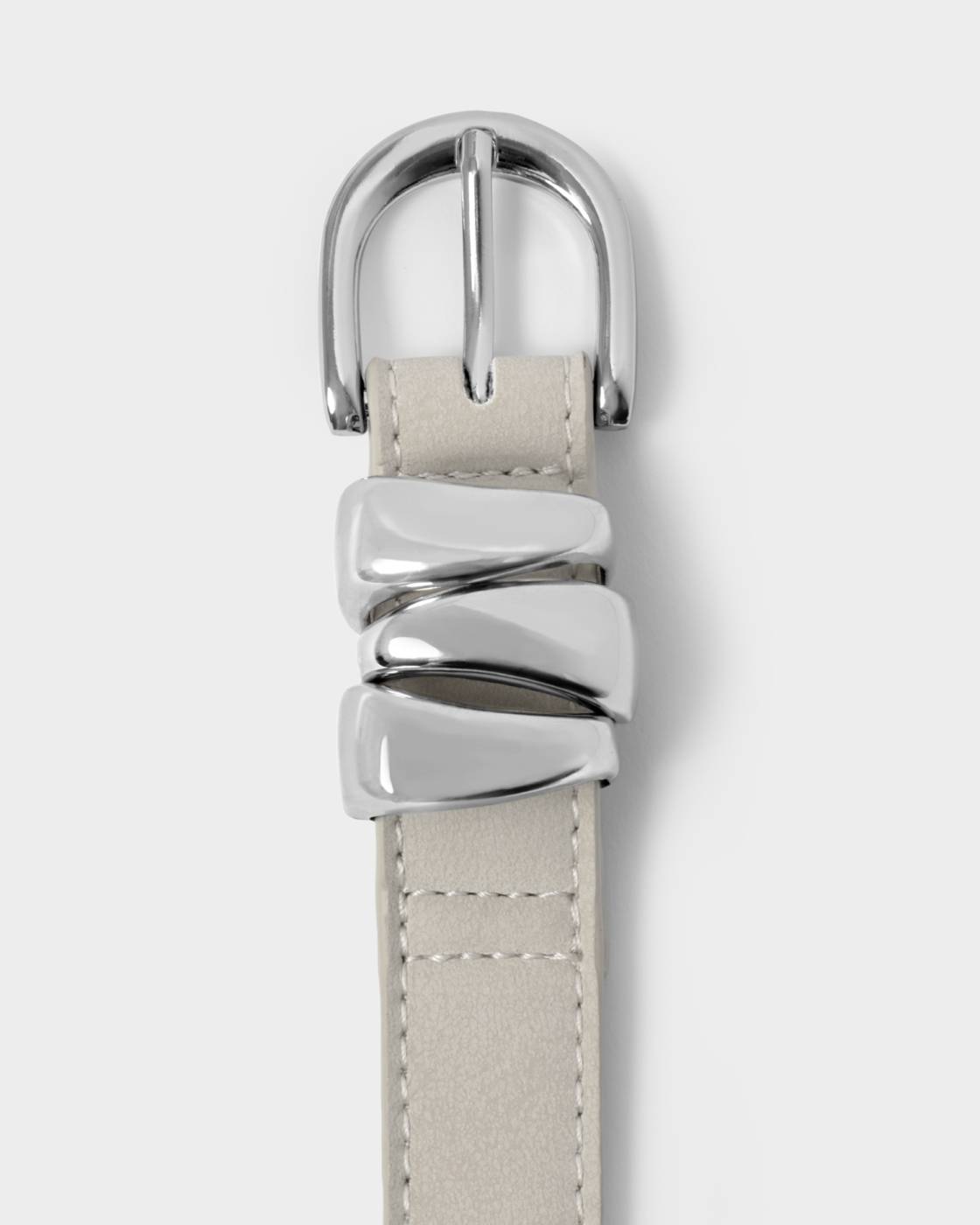 Katie Loxton Belt With Organic Loops Light Grey Suedette