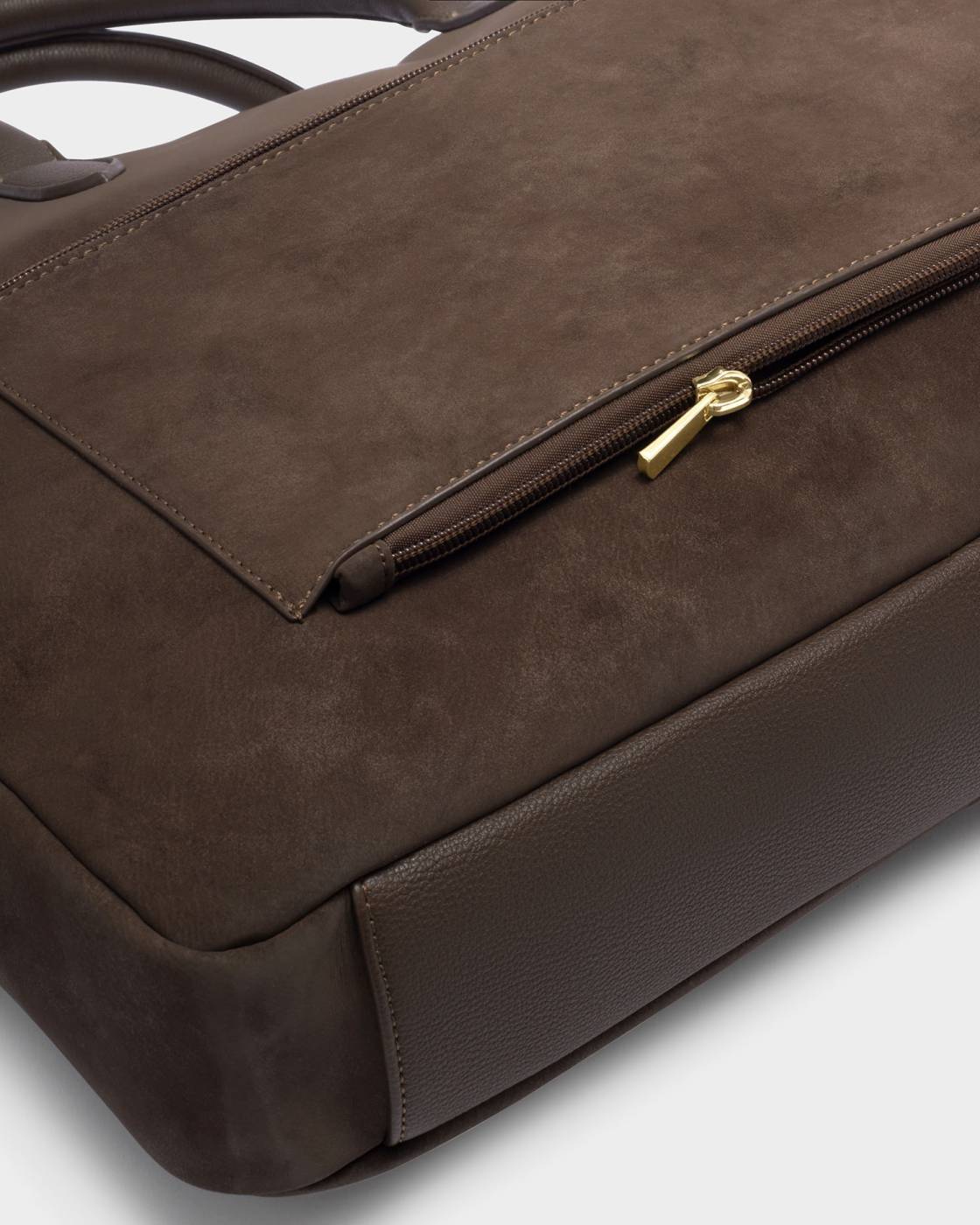 Katie Loxton City Laptop Bag Chocolate Suedette Chocolate