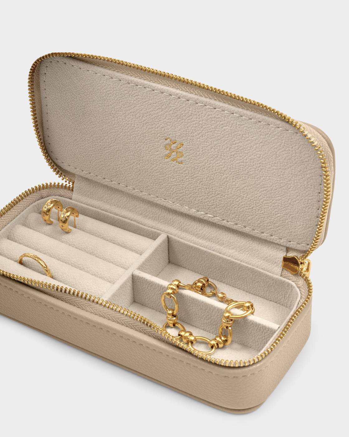 Katie Loxton Medium Jewellery Box Light Taupe