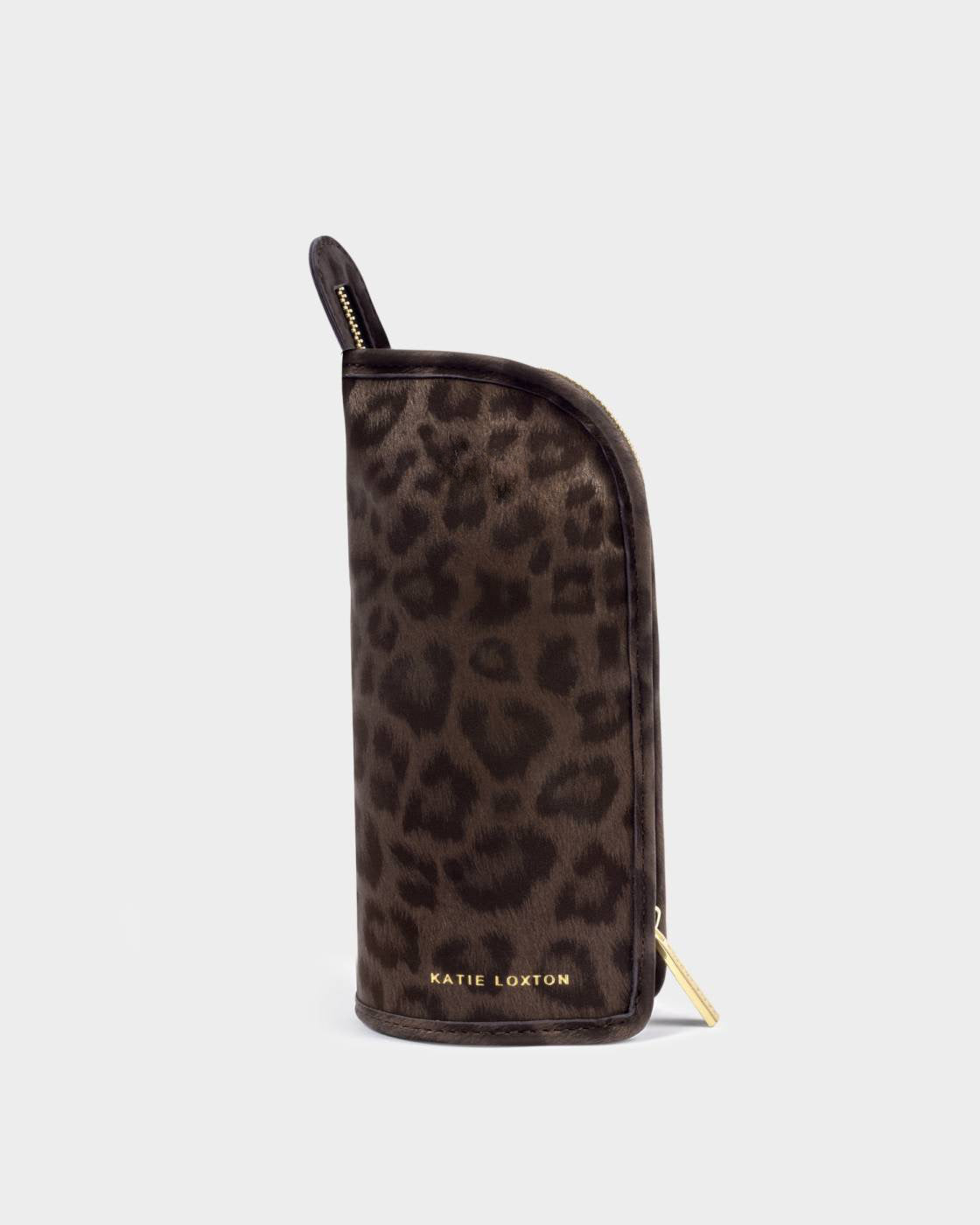 Katie Loxton Make Up Brush Set Chocolate Leopard & Bitter Chocolate