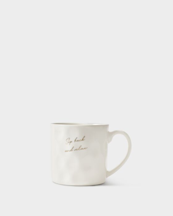 Katie Loxton Gift Bow Mug  'Sip Back And Relax'