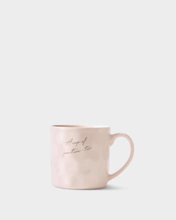 Katie Loxton Gift Bow Mug  'A Cup Of Positivi-Tea'