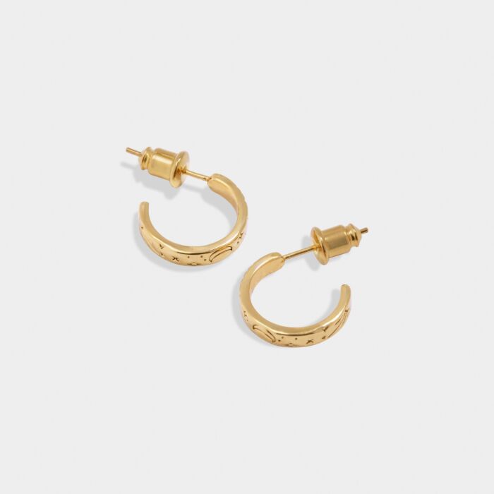 Katie Loxton Luna Hoop Earrings Gold Coated