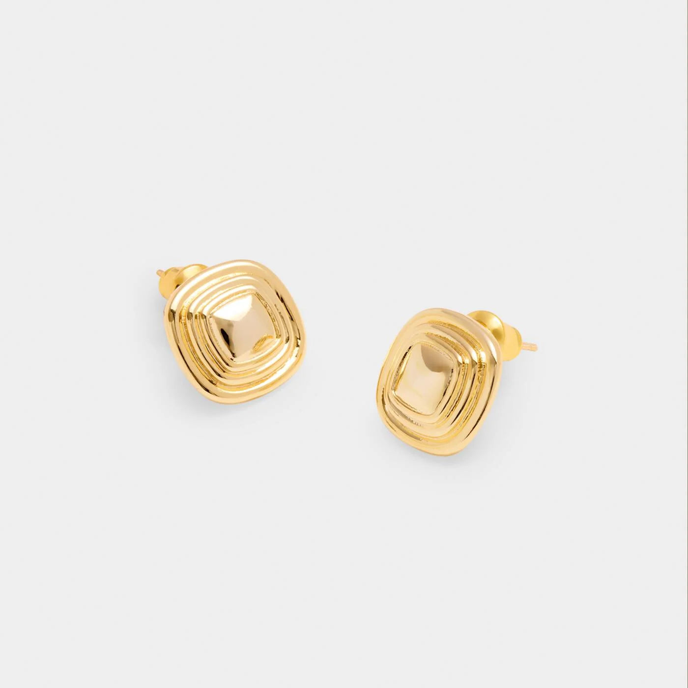 Katie Loxton Sofia Button Stud Earrings Gold Coated