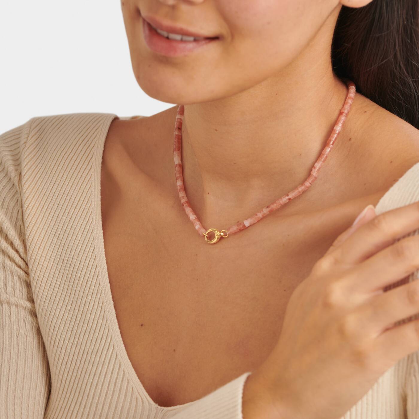 Katie Loxton Sunset Glow Choker Gold Coated 42cm