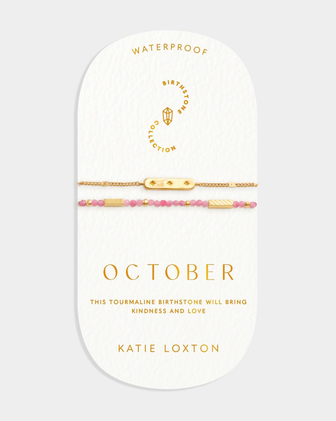 Katie Loxton Birthstone Bracelet October Tourmaline 18Cm