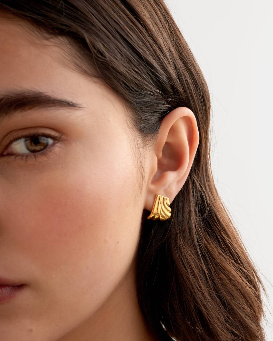 Katie Loxton Era Oversized Stud Earrings Gold Coated