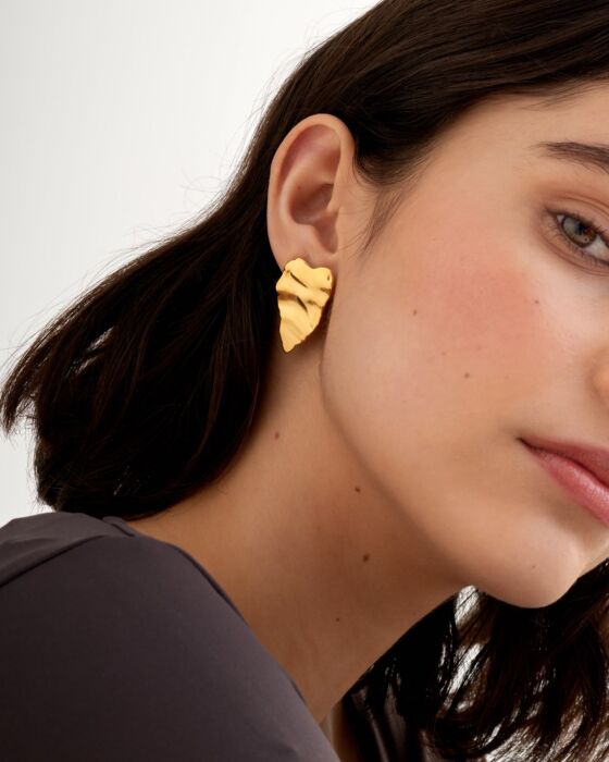 Katie Loxton Molten Heart Oversized Earrings Gold Coated