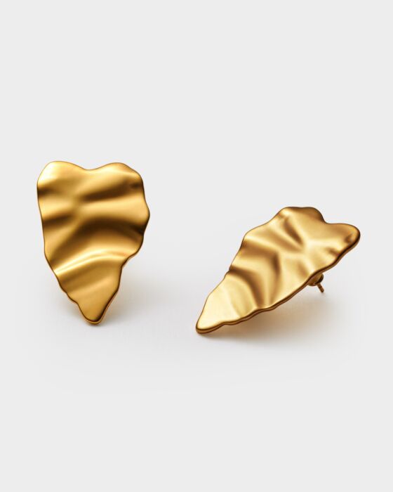 Katie Loxton Molten Heart Oversized Earrings Gold Coated