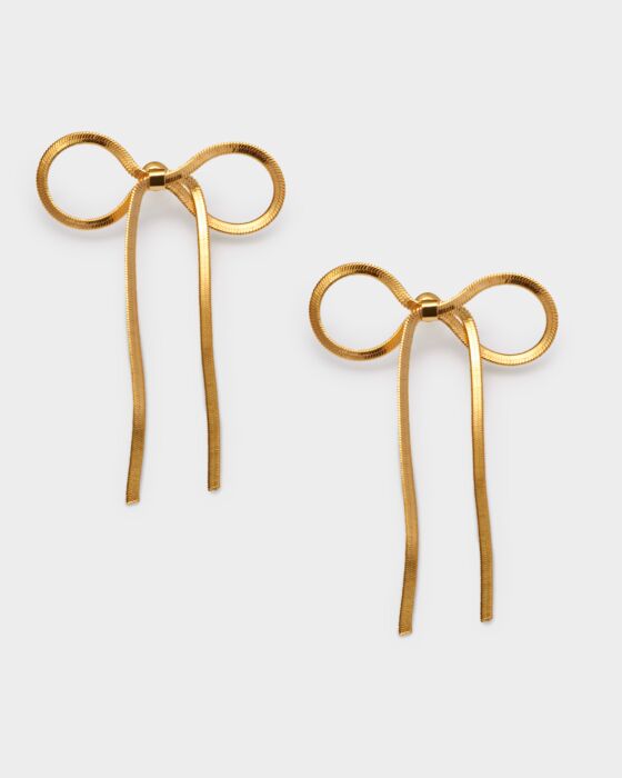 Katie Loxton Amelie Bow Oversized Earrings Gold Coated