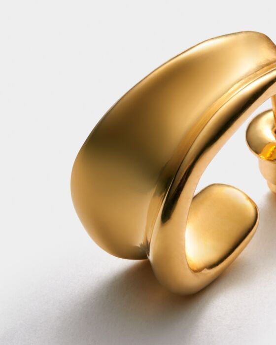 Katie Loxton Molten Luxe Hoop Earrings Gold Coated