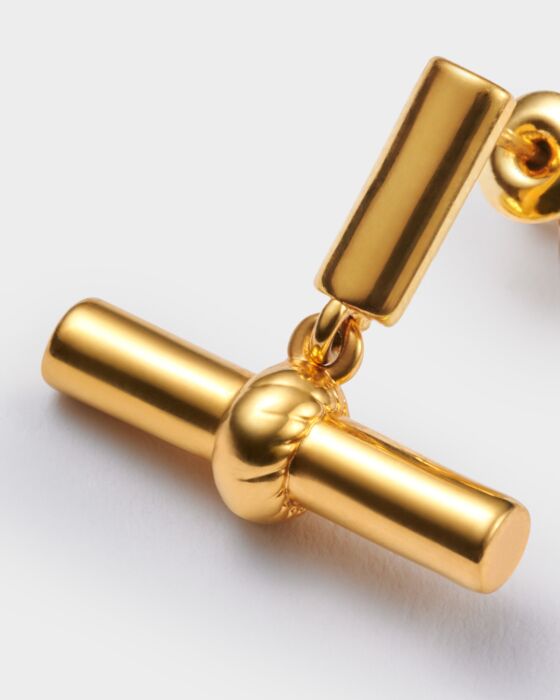 Katie Loxton Themis T-Bar Earrings Gold Coated