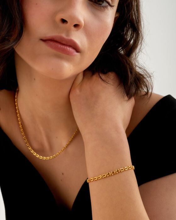 Katie Loxton Grecian Link Bracelet Gold Coated  +  Extender