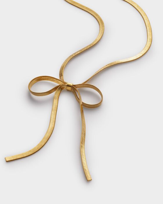 Katie Loxton Amelie Bow Necklace Gold Coated