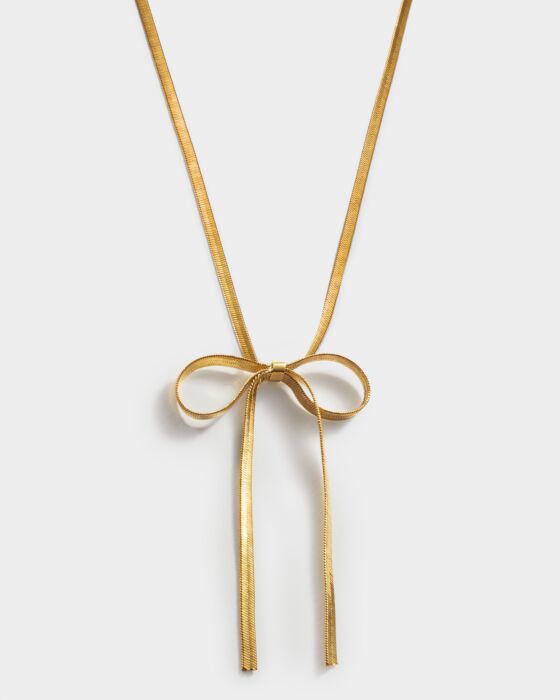 Katie Loxton Amelie Waterproof Gold Bow Necklace