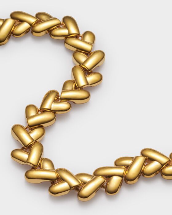 Katie Loxton Heart Link Bracelet Gold Coated