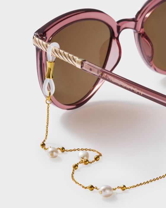 Katie Loxton Sol Pearl Sunglasses Chain Gold Coated