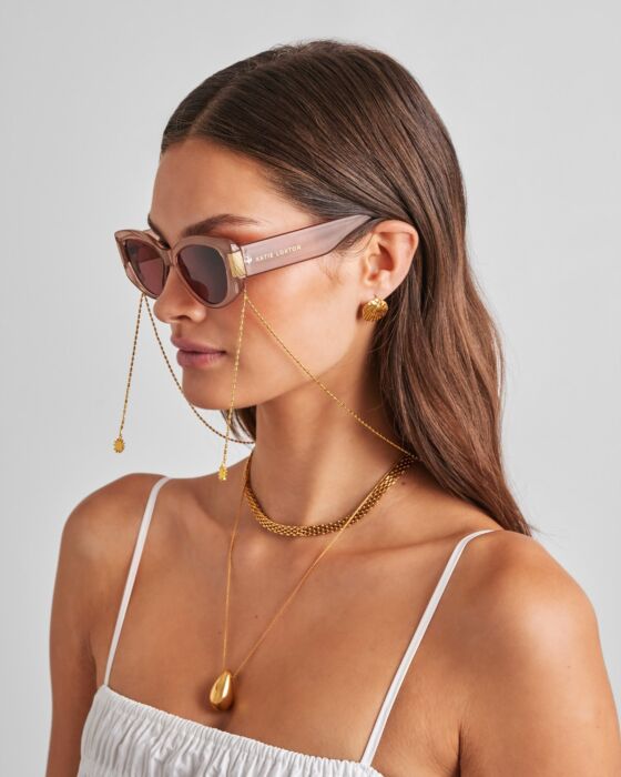 Katie Loxton Solesi Sun Sunglasses Chain Gold Coated