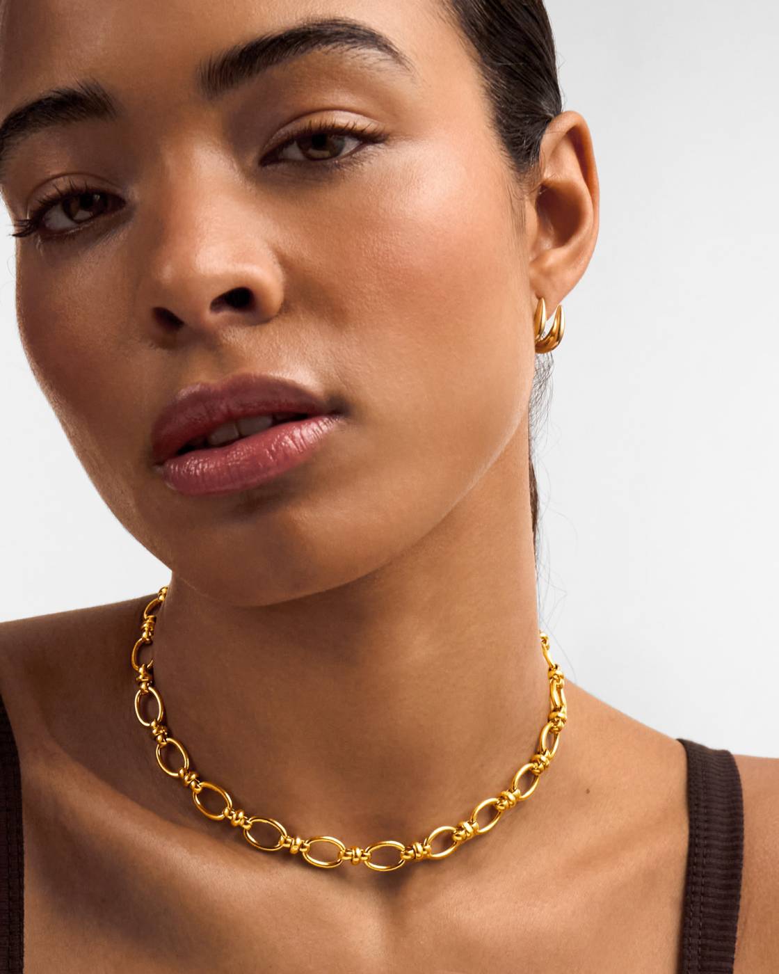 Katie Loxton Empire Chain Necklace Gold Coated 42cm