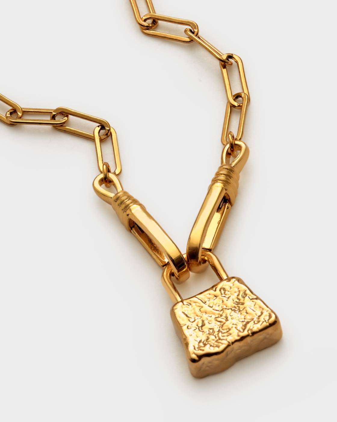 Katie Loxton Luxe Lock Bracelet Gold Coated 18cm