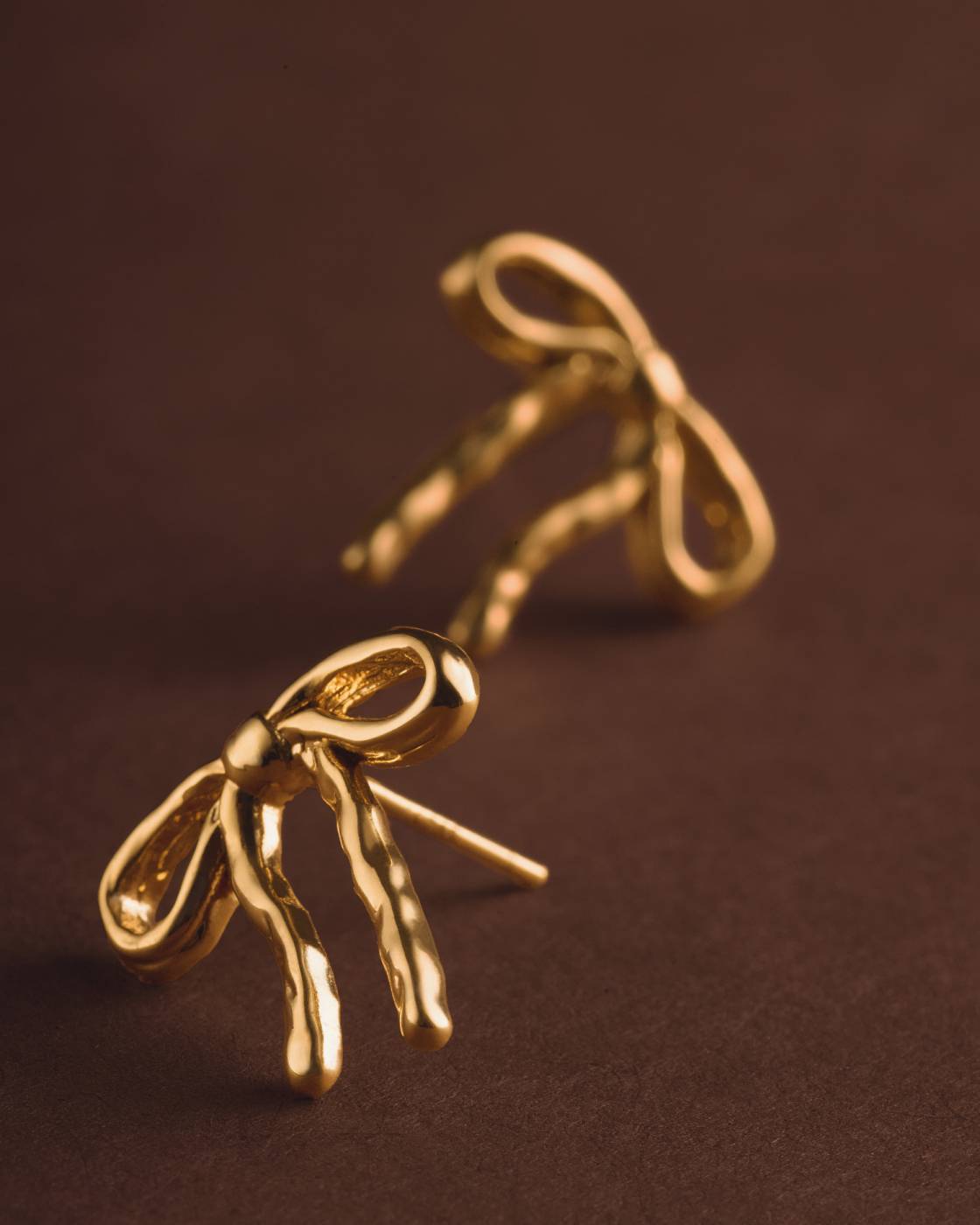 Katie Loxton Novelle Bow Earrings Gold Coated