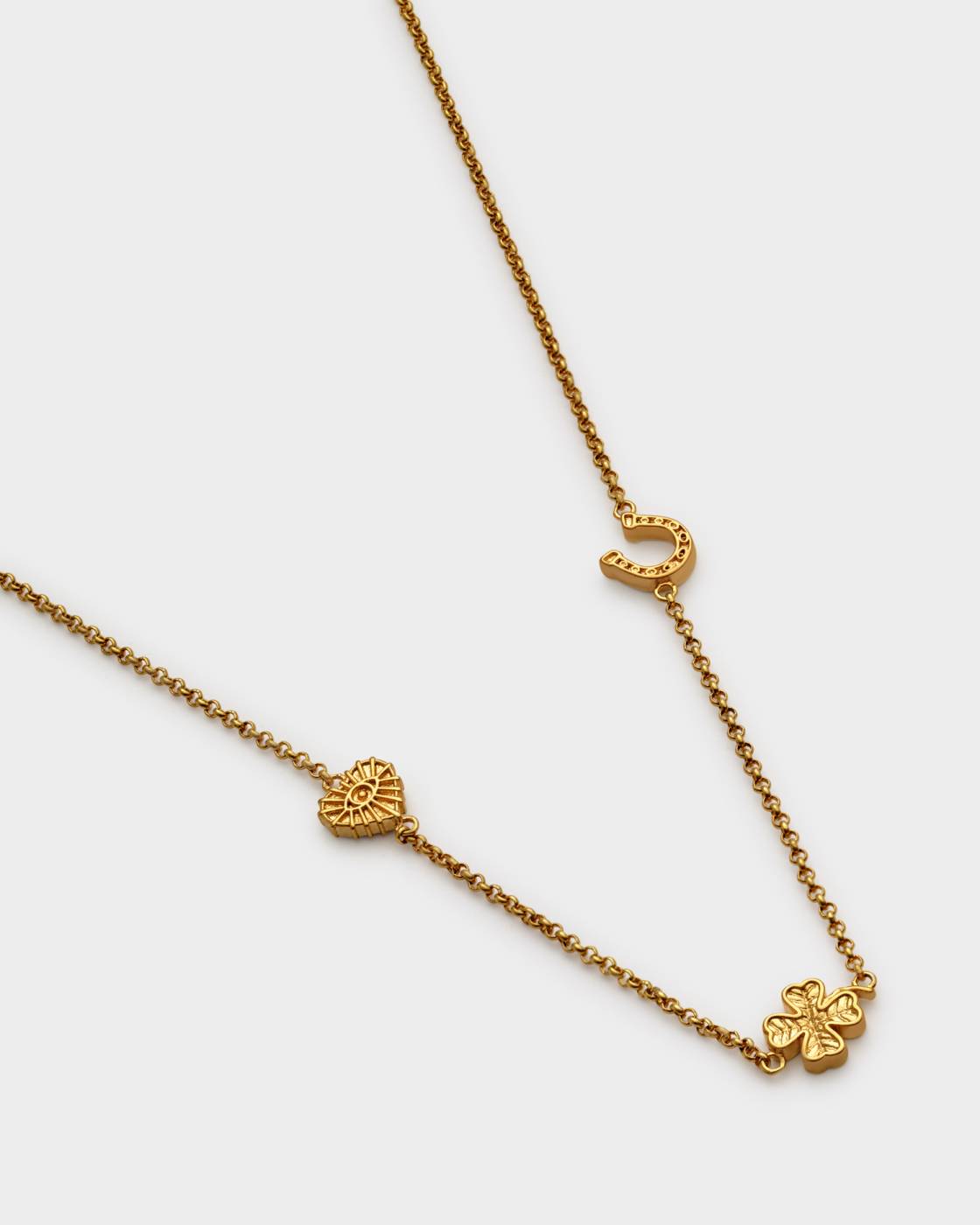 Katie Loxton Lucky Charm Necklace Gold Coated 45cm