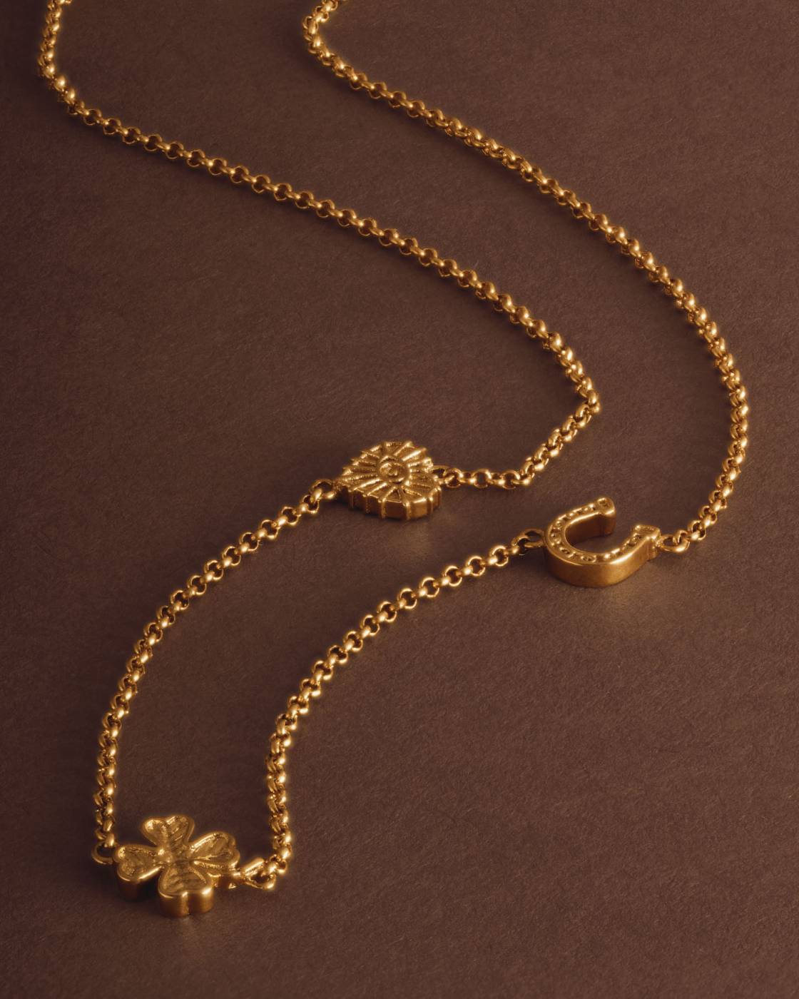 Katie Loxton Lucky Charm Necklace Gold Coated 45cm