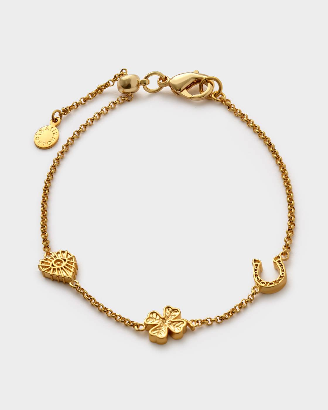Katie Loxton Lucky Charm Bracelet Gold Coated 18cm