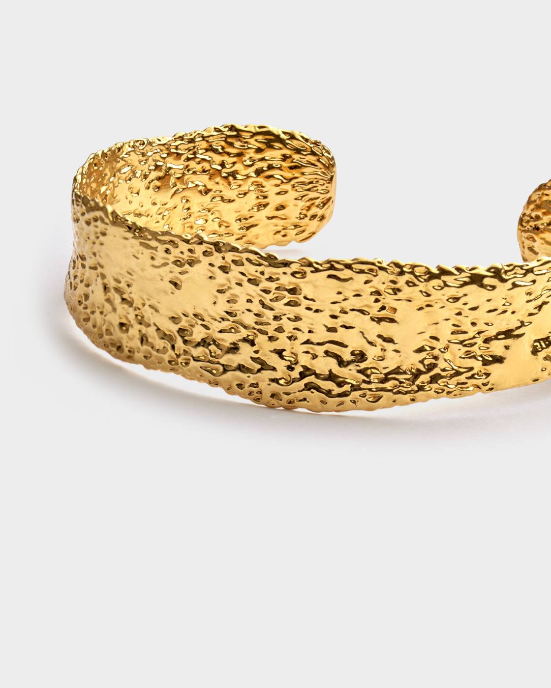 Katie Loxton Luxe Lock Textured Bangle Gold Coated