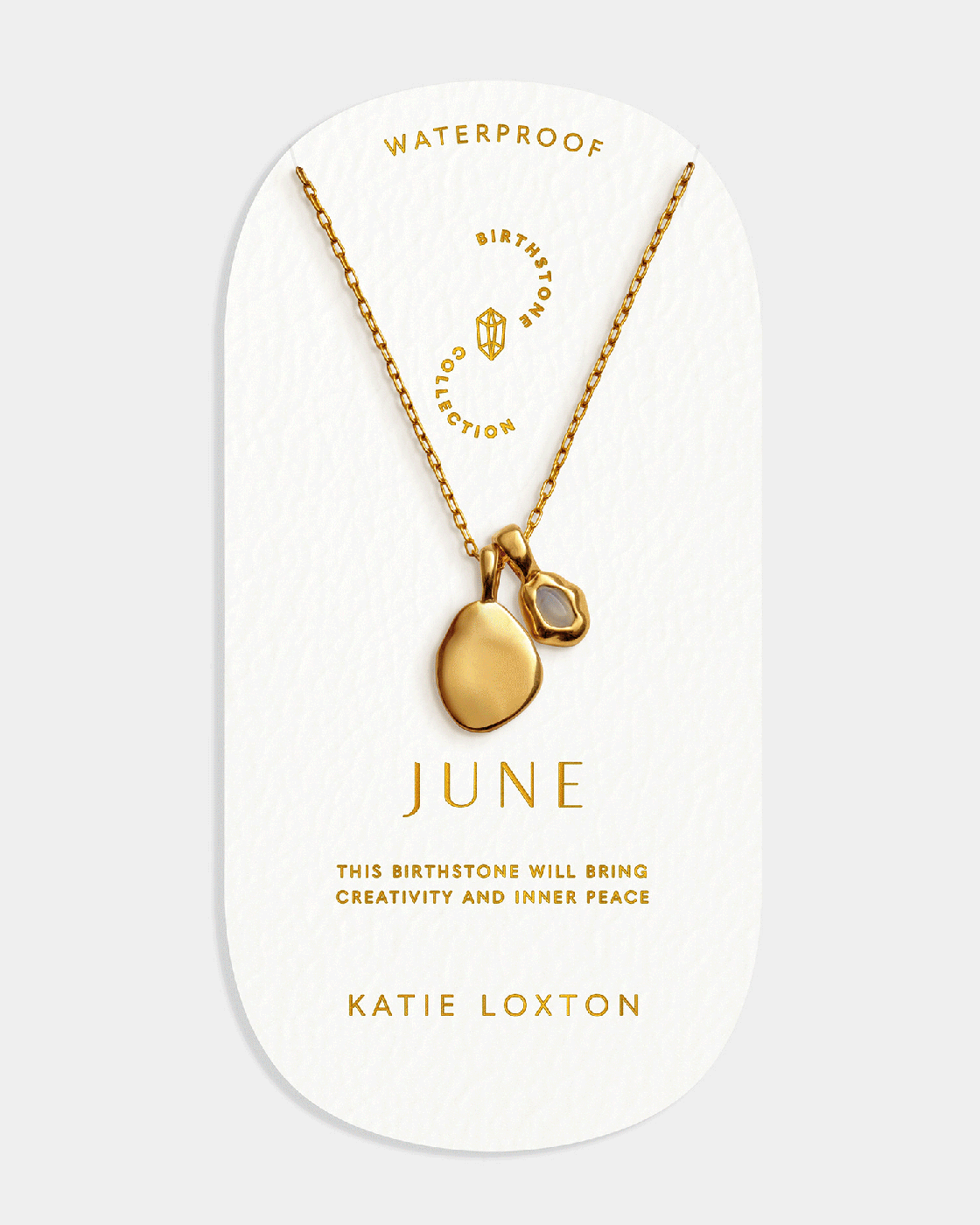 Katie Loxton Birthstone Necklace June Moonstone