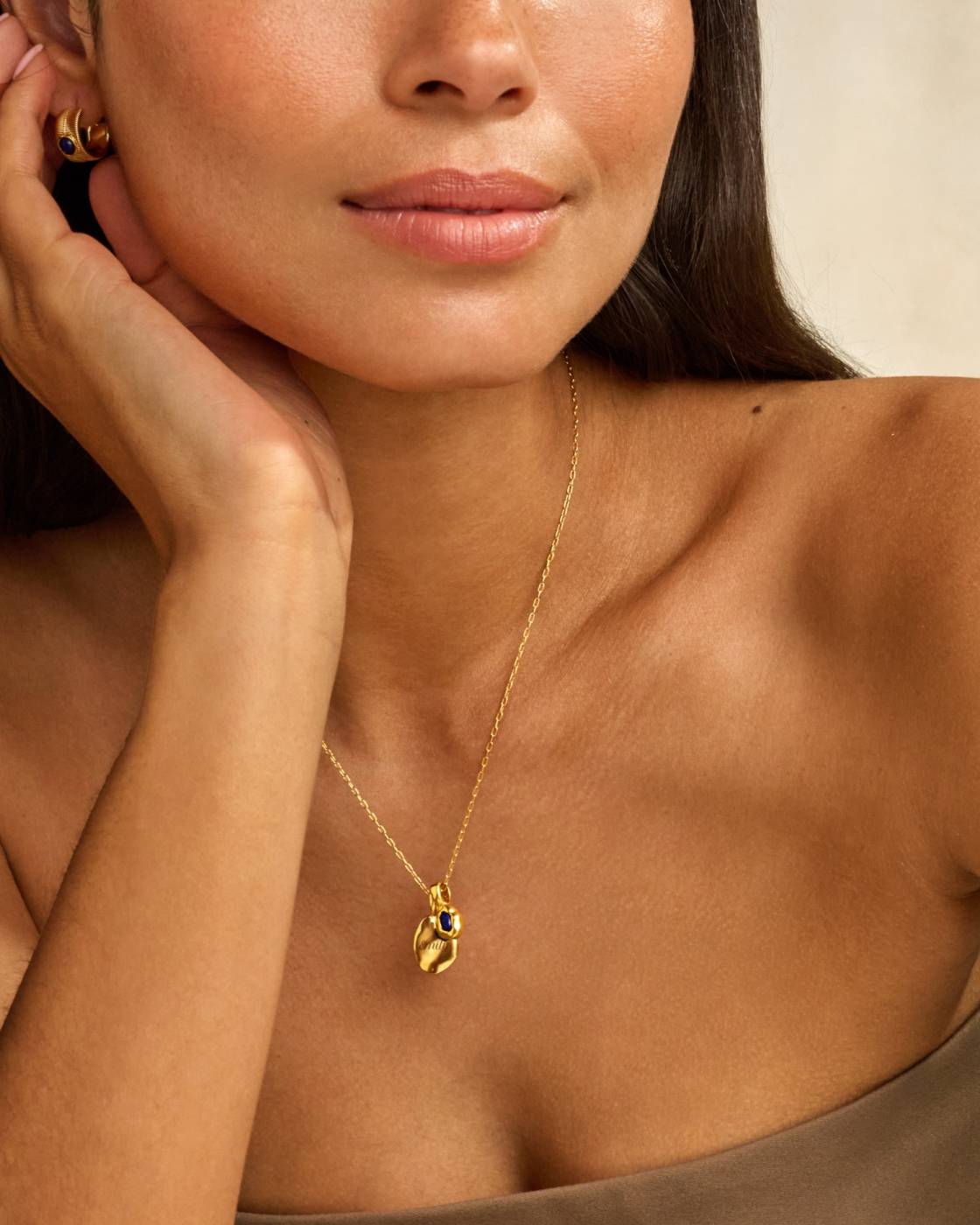 Katie Loxton Birthstone Necklace September Lapis Lazuli