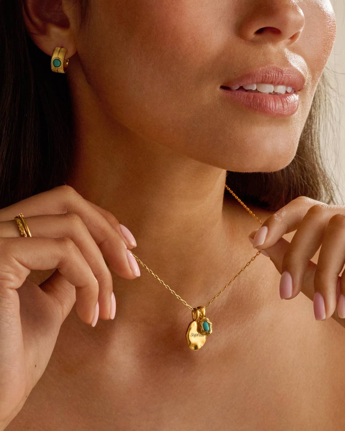 Katie Loxton Birthstone Necklace December Turquoise