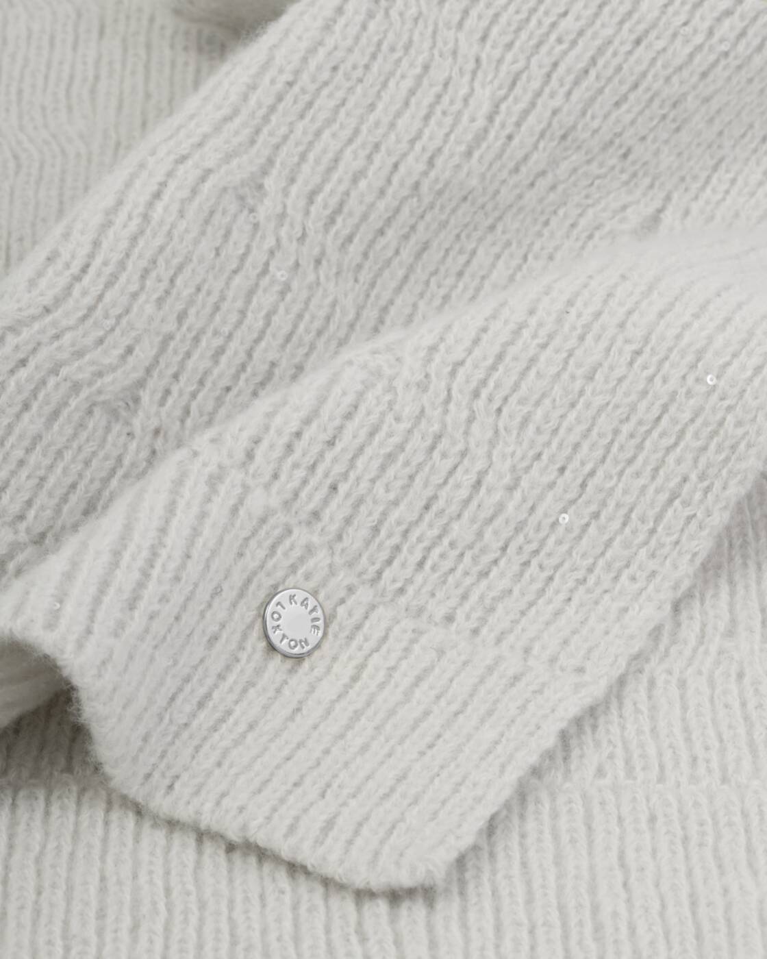 Katie Loxton Sequin Scarf Pale Grey