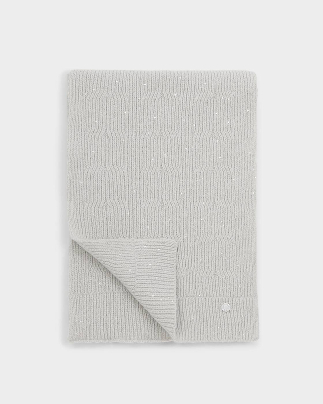 Katie Loxton Sequin Scarf Pale Grey